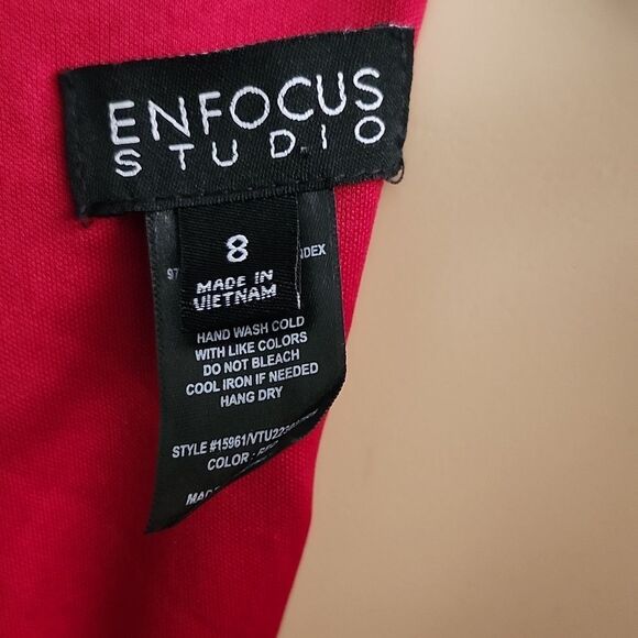 BRAND NEW ENFOCUS STUDIO V-NECK  SLEEVELESS WOMEN'S SHEATH DRESS - Picture 7 of 15